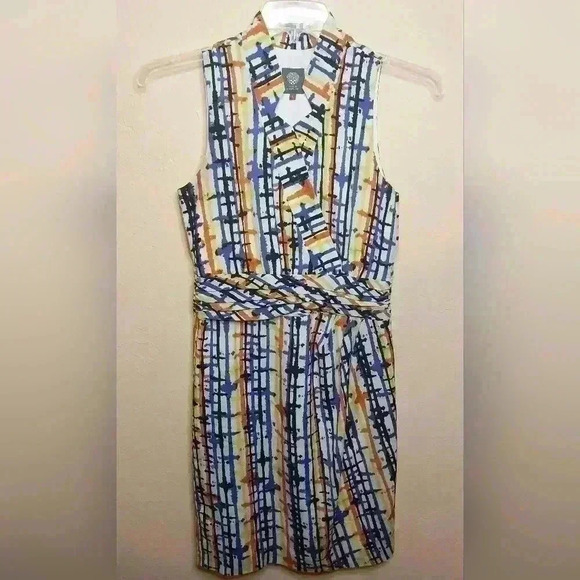 Vince Camuto size 4 colorful dress sleeveless  - Picture 1 of 3